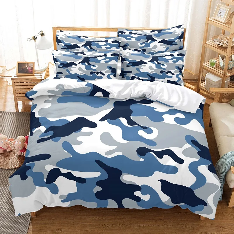 

Camouflage bed cover 3D digital printing bed linen fashion design comforter cover bed linen set bed set set