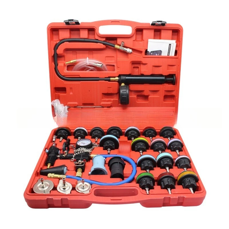 44Pcs Radiator Pressure Tester Kit Universal Car Water Tank Leak Detector Auto Repair Tools