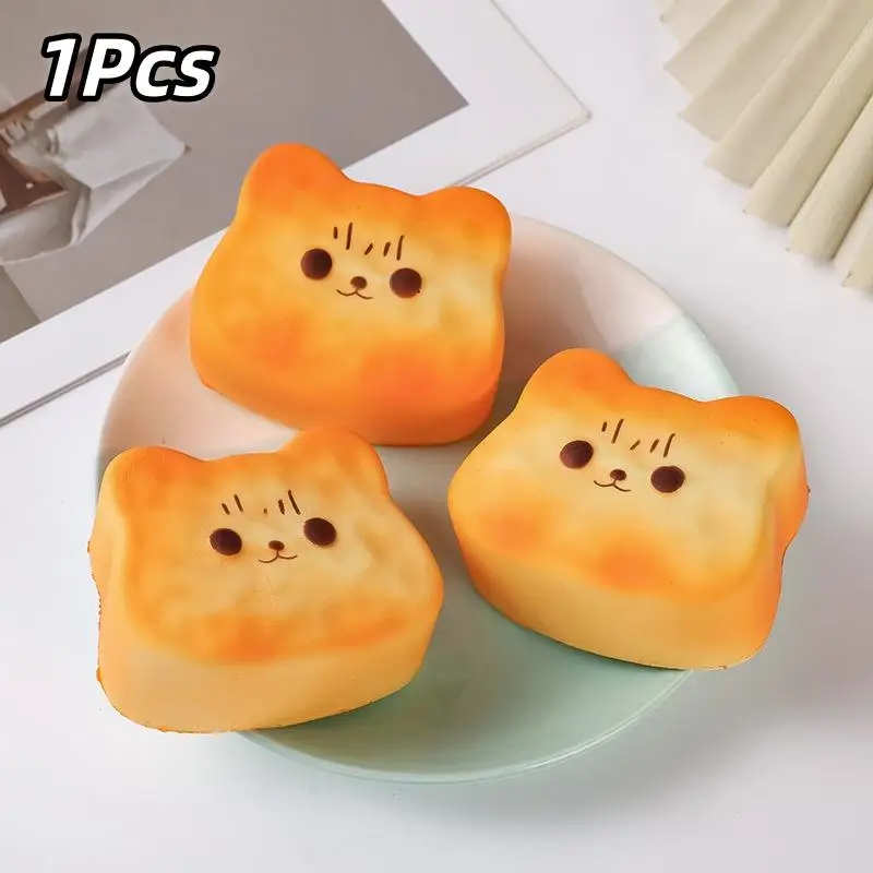 Slow Rising Toast  Toy Squeezable Soft Bread Stress Relief Sensory Fidget Toy for Travel Time Kill