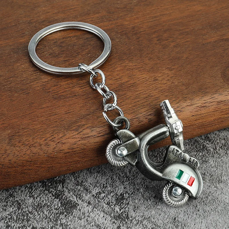 Metal Electric Car Key Chain Creative Car Key Chain Personality Small Gift Simulation Electric Motorcycle Chain Car Key Chain