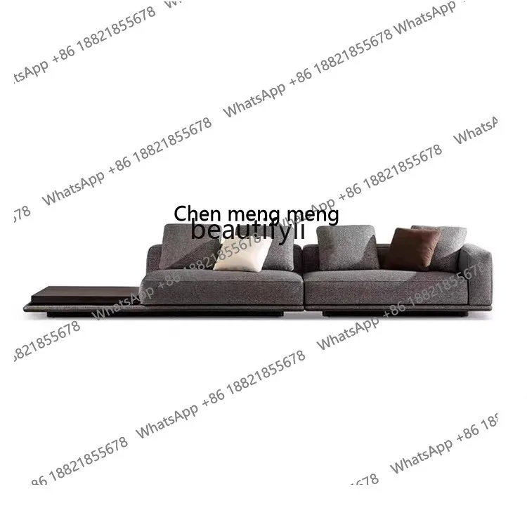 z183 Light luxury modern horizon simple Italian minimalist sofa large apartment, cotton and linen fabric sofa