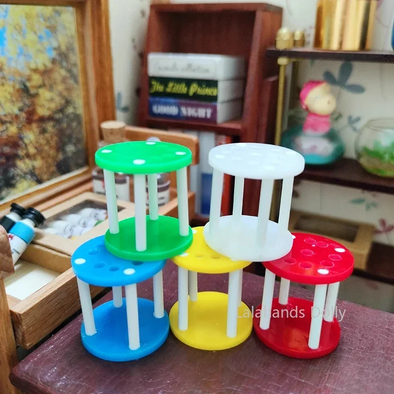 Dollhouse Miniature Furniture Easel Item Mini Palette/paint Pen Holder/oil Brush/oil Bottle/oil Painting Paper/Knife Accessories