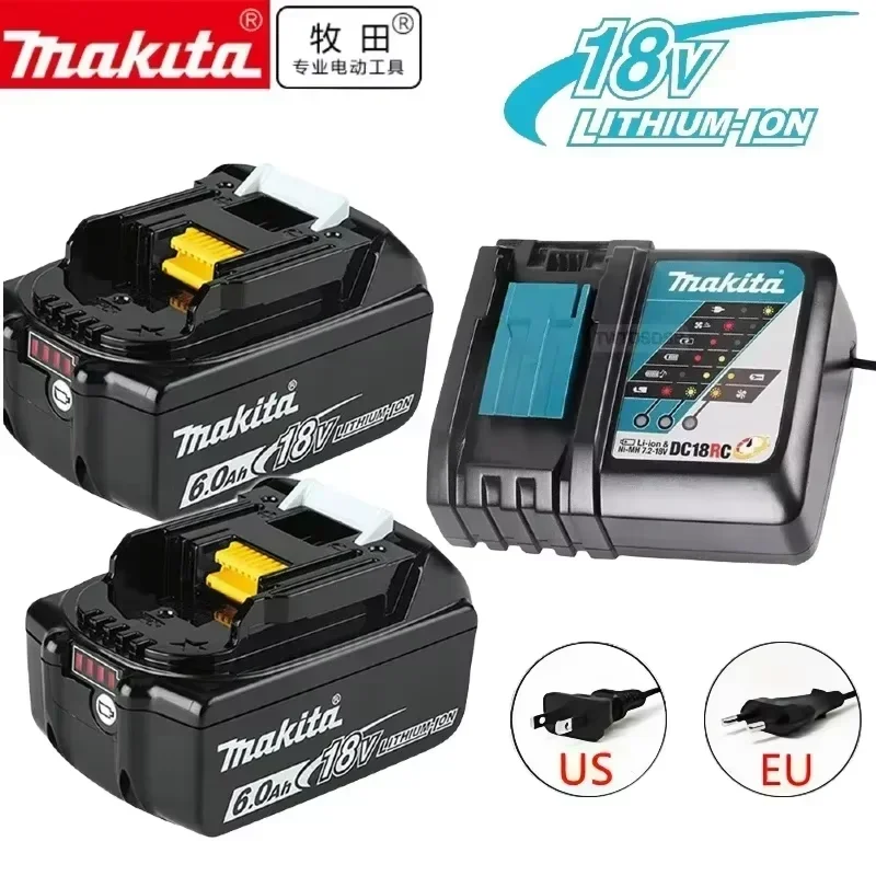 

Genuine for Makita 18V Battery 6Ah BL1850B Li-ion Replacement Battery BL1850 BL1860B BL1860 BL1840B BL1830B BL1830 LXT-400 RU