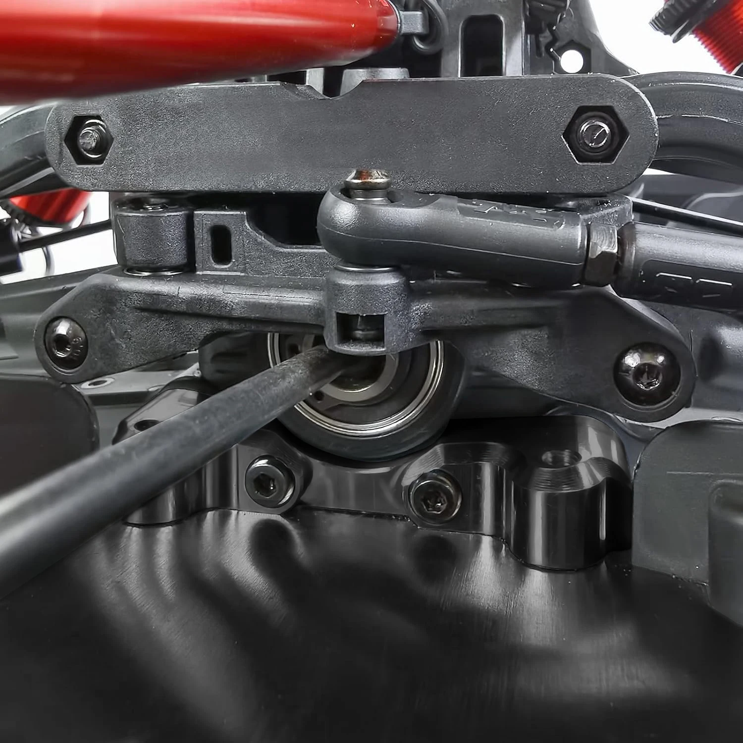 RCMMTING-Juego de actualización de montaje de brazo inferior de Metal para ARRMA 1/5 Kraton Outcast 8S, soporte de brazo inferior de suspensión delantera/trasera de aleación de aluminio