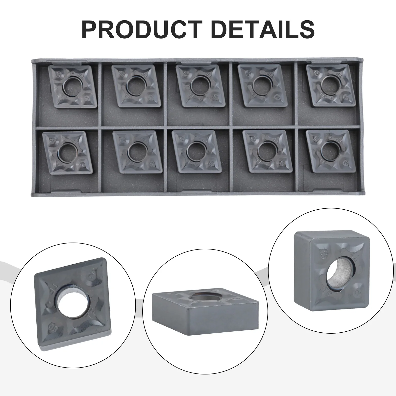 Carbide Turning Inserts Set CNMG 432-TF CNMG 120408-TF IC907 Grade 10 Pieces for Industrial Lathe Turning and Milling Support