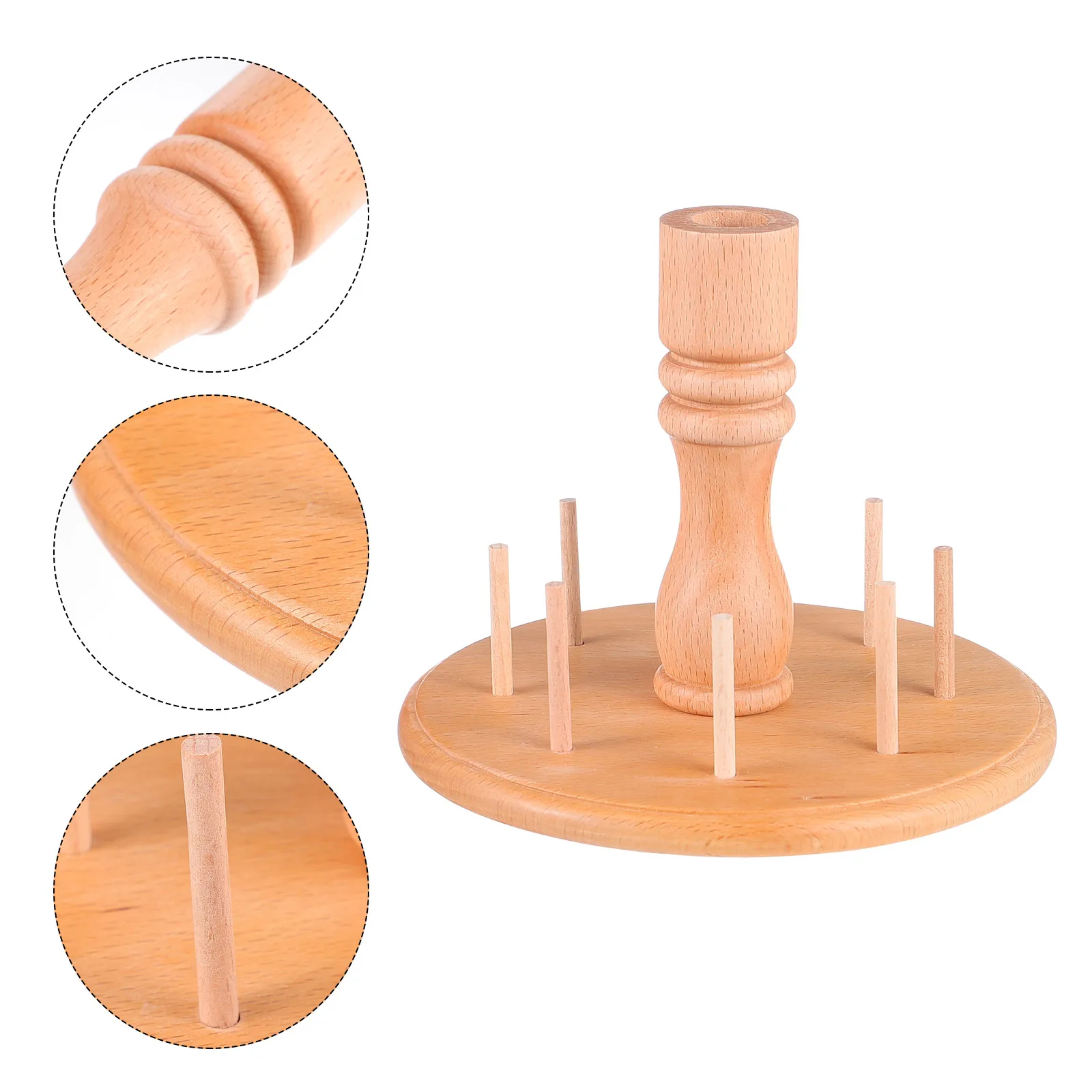 

Wood Spool Storage Rack 8 Spool Thread Holder Sewing ganizer Durable Long Lasting Use Fine Craftsmanship Practical Sewing Tool