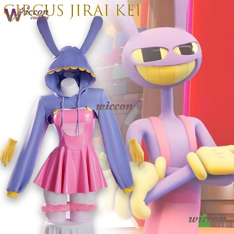 

Сексуальный аниме-костюм для косплея: платье-бандаж из искусственной кожи с кроличьими ушками для женщин, для Хэллоуина, Jirai Kei ‌ ‌ ‌