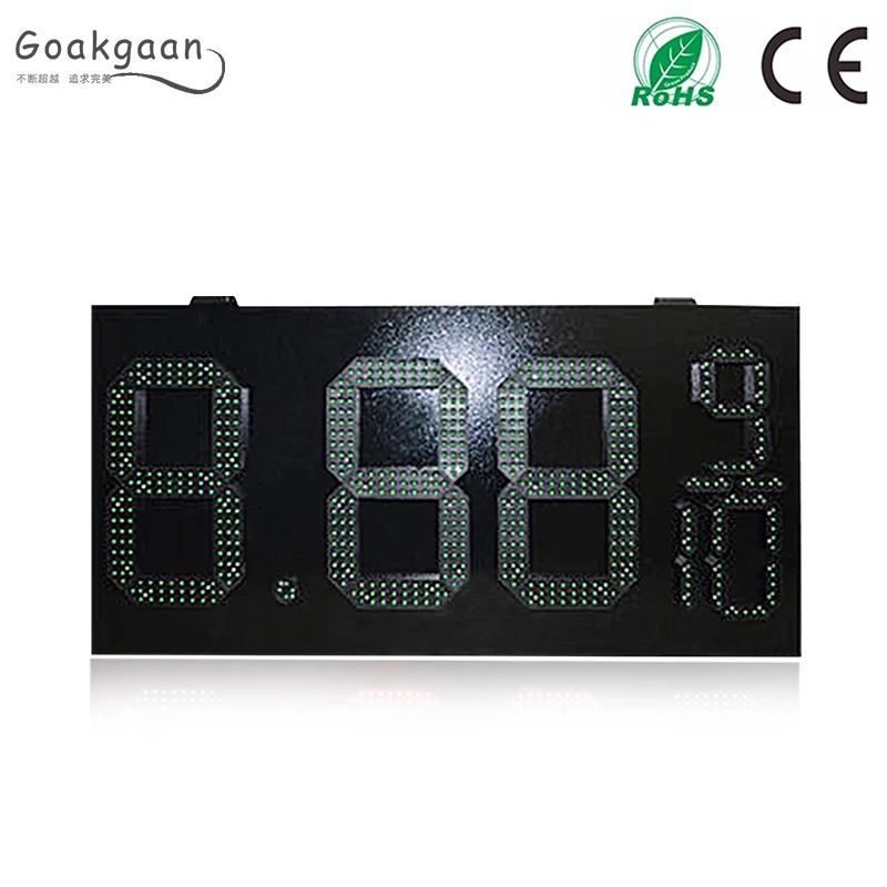 Outdoor LED Digital Screen Oil Price Display 12-Inch 8.88 9-10 Fuel Price Board for Business Use