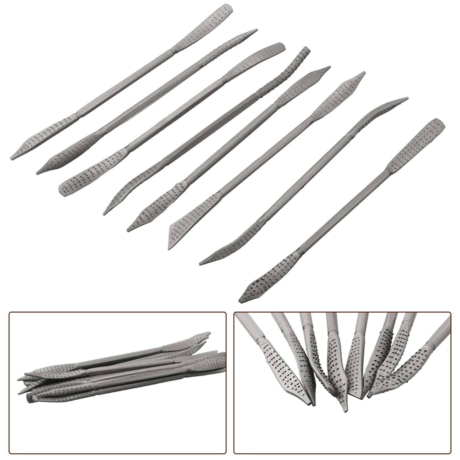 

Comfortable Coarse Riffler Files 8pcs 190mm Carbon Steel Double Ended Hand Tools Workshop Equipment Professional