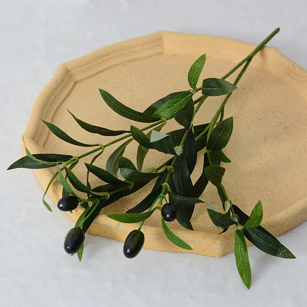 Artificial Olive Branch 6 Fork Olive Leaf Realistic Artificial Olive Leaf Branches for Home Decor Wedding Centerpieces Faux