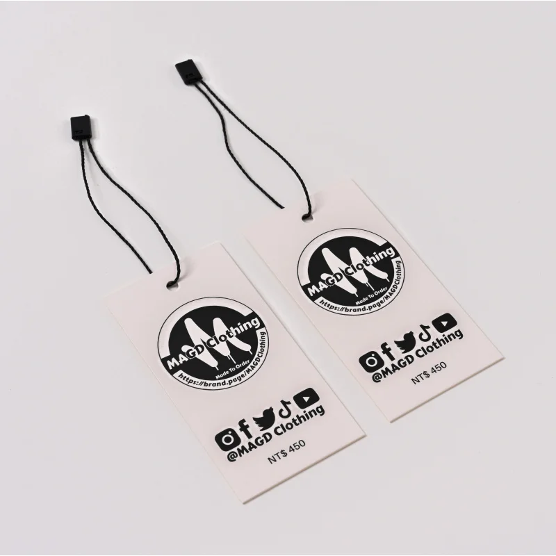 Custom..pieces.Factory Custom Rectangular Swing Luxury Cardboard Hang with Hangtag Hole Punched Offset Printing Recyc