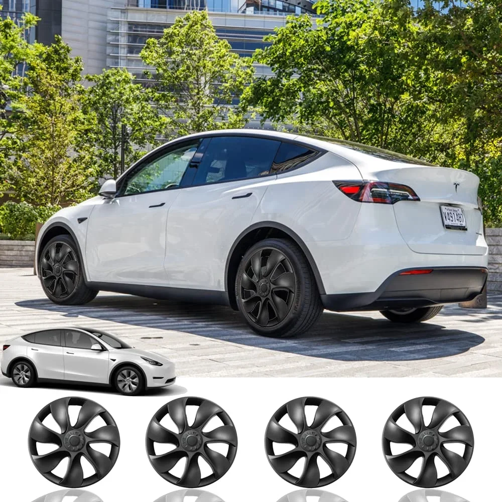 Hot Sale 19 Inch Model Y Hubcap Full Cover Fashion Design Refit Tesla Model 3 Y Hubcap Wheel Cover For 4PCS Tesla Accessories