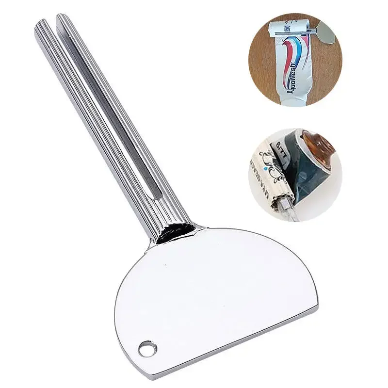 

Aluminum alloy Toothpaste Squeezer Silver Salons Dye Paint Squeezer Bathroom Tool Hot sale 1pc Aluminum alloy Toothpaste Squeeze