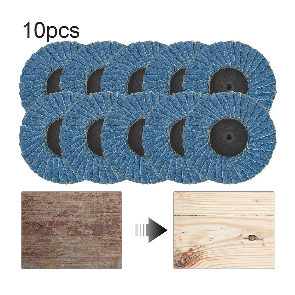 10Pcs 50mm Flap Discs 2 Inch Sanding Discs 60 Grit Sanding Grinding Wheel Flap Type Disc Wheels For Angle Grinder Abrasive Tools