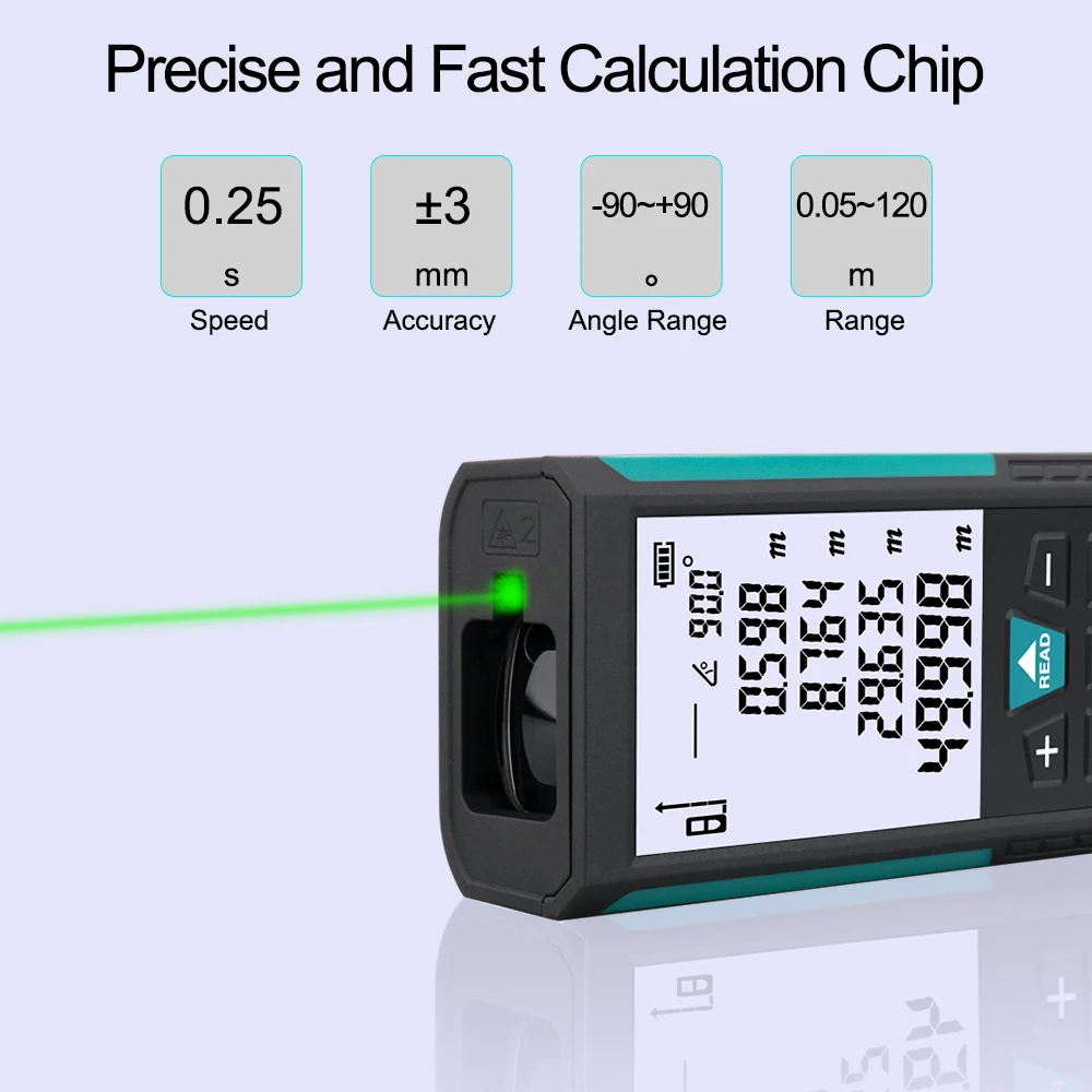 Green Laser Distance Meter Digital Range Finder Laser Tape Measure Trena Roulette Lazer Ruler Construction Tool Rangefinder