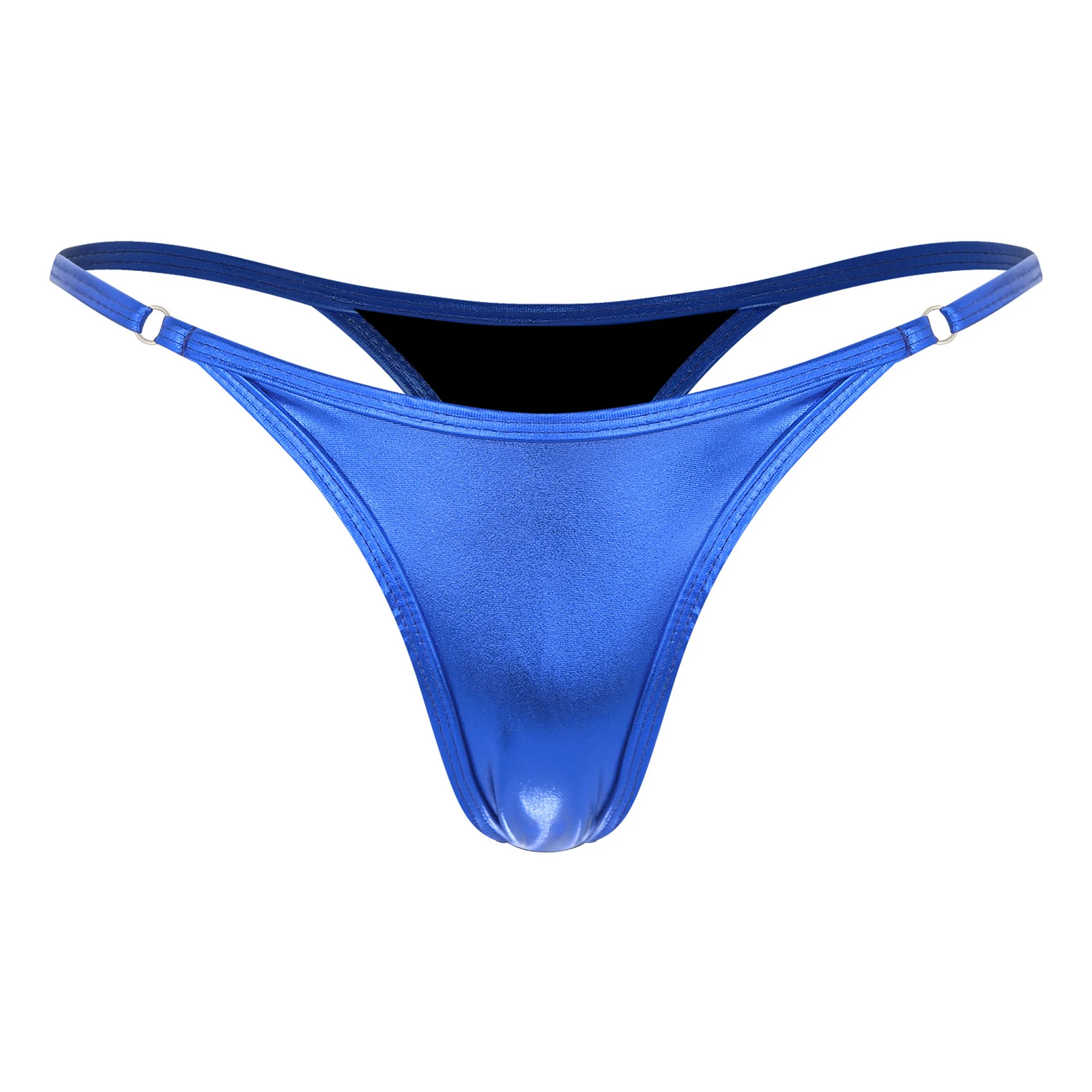 Women Shiny Metallic G-String Thong Micro Panties Sexy Underwear Pu Leather T-Back Thong Erotic Lingerie Bikini Panties Swimsuit