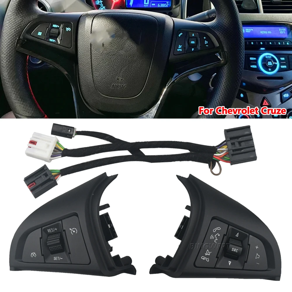 

For Chevrolet Cruze 2009 - 2014 New Steering Wheel Button Car Cruise Control Switch With Backlight 96892140 96892135 Auto Parts