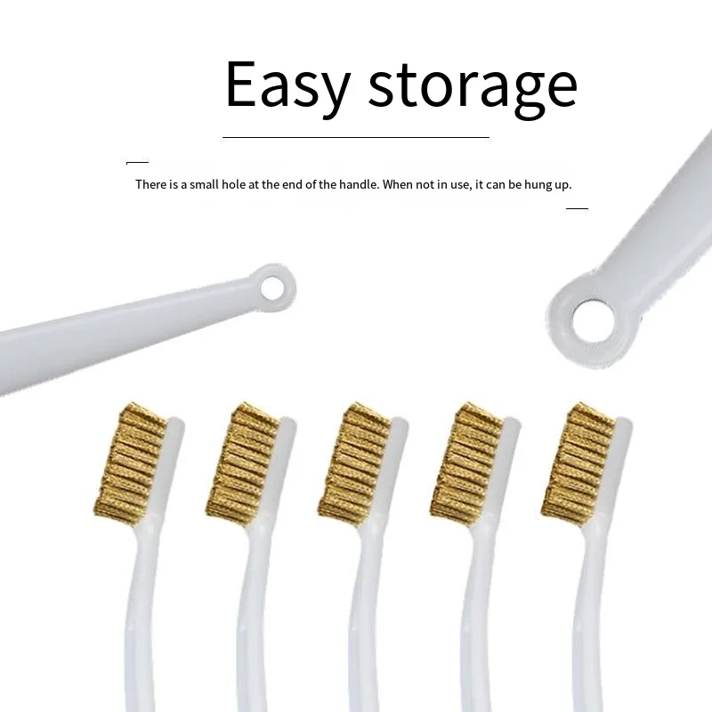 5Pcs  Mini Paint Rust Remover Steel Wire Brushes Industrial Metal Polishing Burring Cleaning Brush