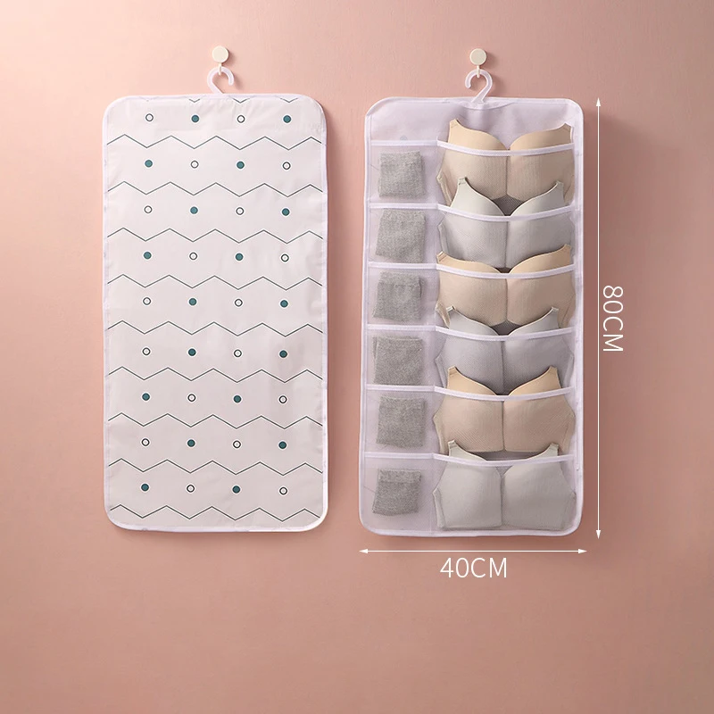 Door hanging organizer for all sorts of things Wardrobe Hanging Organizer for underwear bra sock Wall Hanging pockets with hange