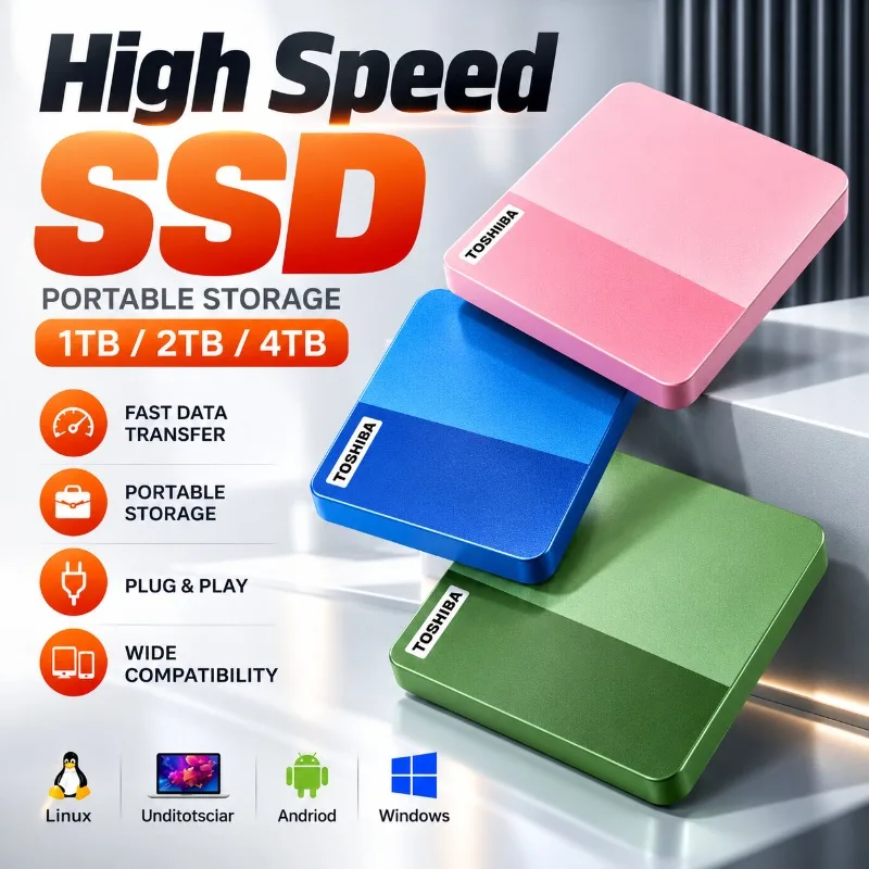 Multi-color selection High Speed  Portable External Hard Drive For Laptop Desktop Mac Android Phone Mobile Data Backup