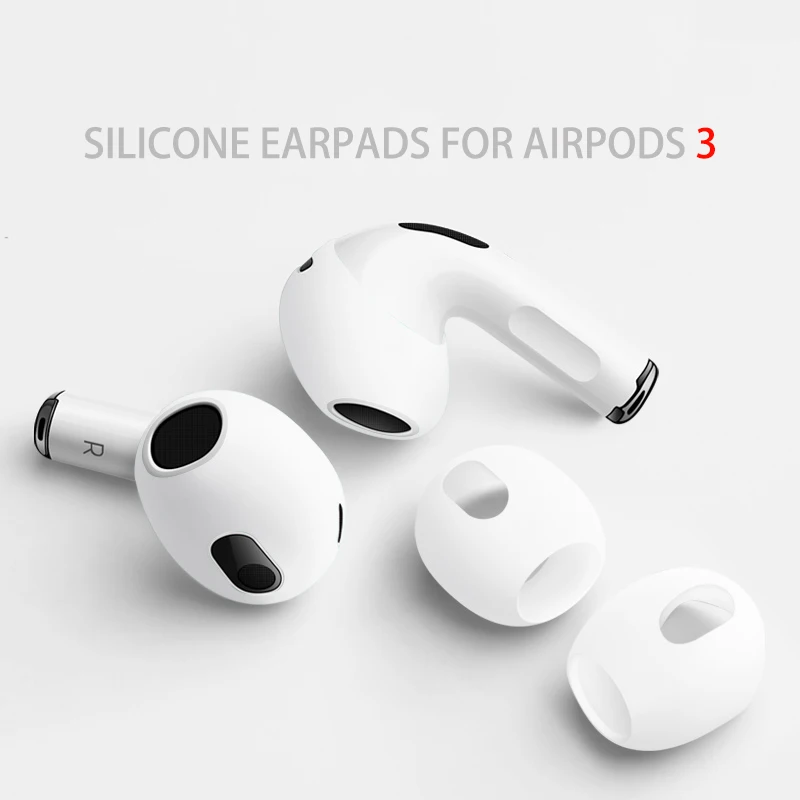 1 par almofadas de ouvido silicone capa protetora para airpods pro 3 2 1 (airpods não incluído)