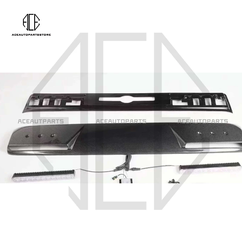 

For Mercedes Benz G Class W463 W464 G350 G500 G550 G53 G63 Carbon Fiber Spoiler Front Roof Wing With Light Refits Body Kit