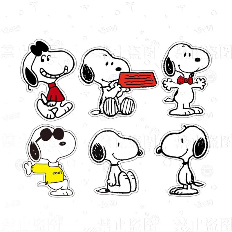 Snoopy bros kartun akrilik animasi, Pin tas kantor ransel dekorasi tas pasangan anak anjing lucu untuk pakaian