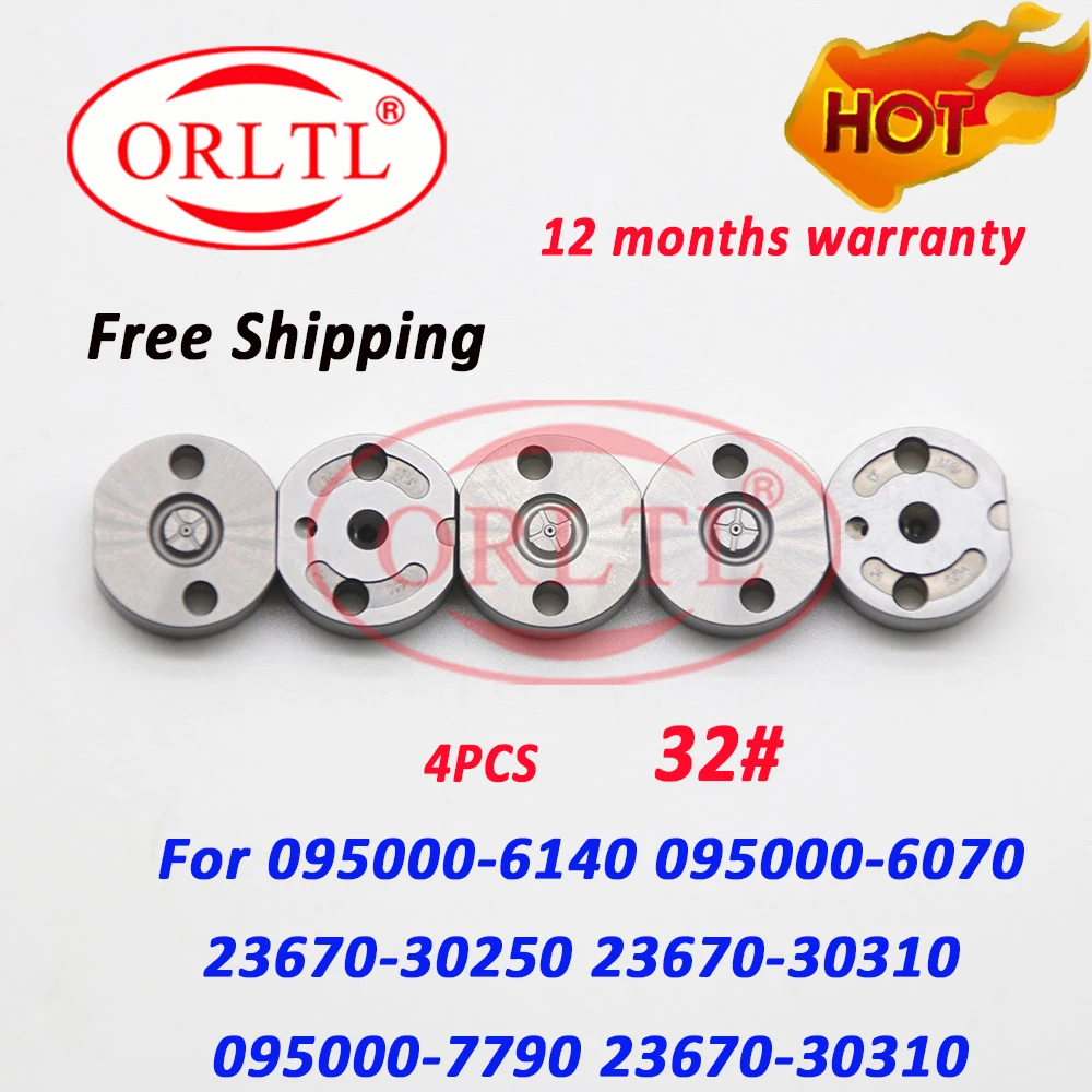 095000-6140 4 PCS ORLTL Diesel Injectors Valve Plate 32# Orifice For 23670-30250 23670-39245 23670-39145 23670-30150 DCRI107800