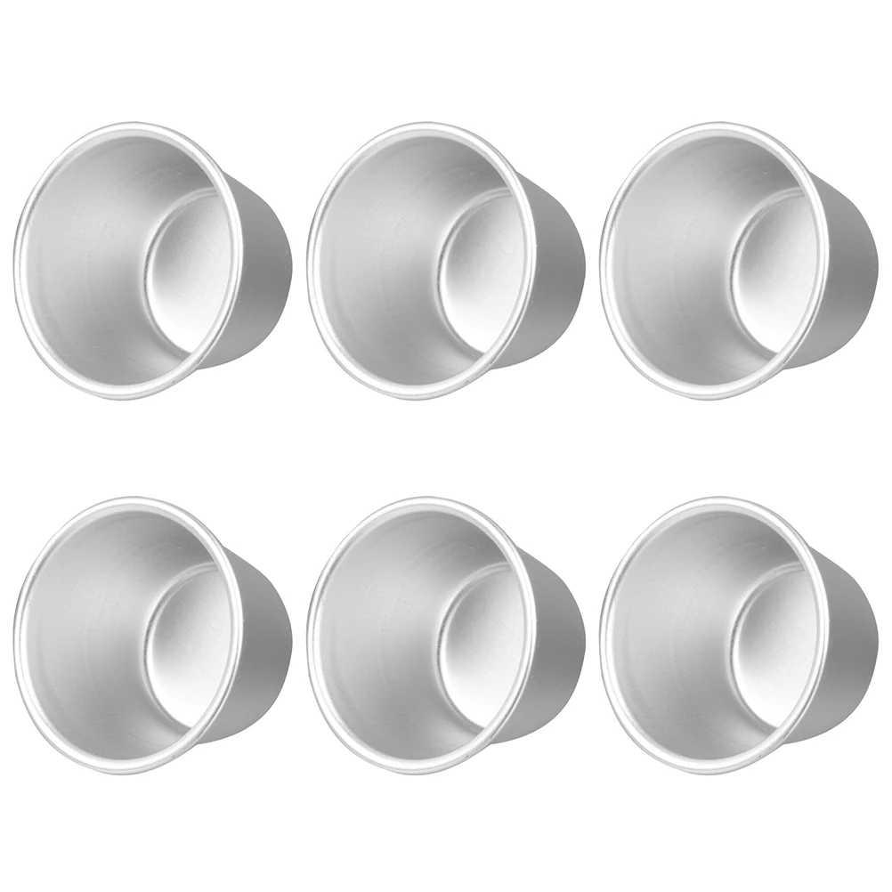 6 uds molde para hornear Pan pastel estaño Flanera sartenes para moldes de Metal pasteles formas latas plato para hornear herramienta de decoración de repostería herramientas Muffin