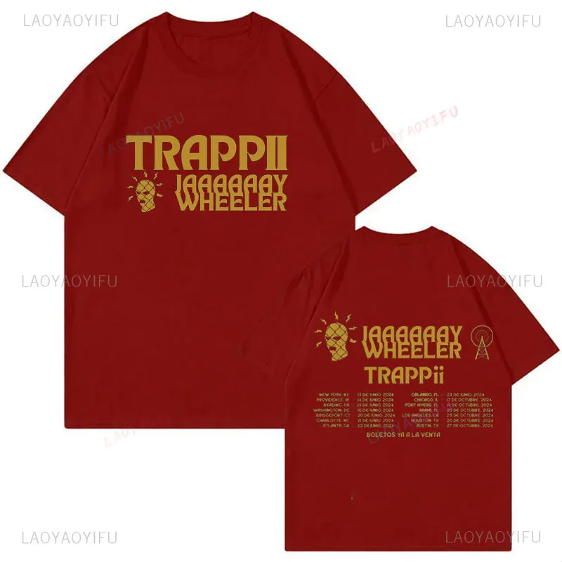 De Tournée Jay Wheeler-Trappii 2024 Tour man shirt  Jay Wheeler cotton T Shirt Women/Men Fashion Music Casual Short Sleeve Tops