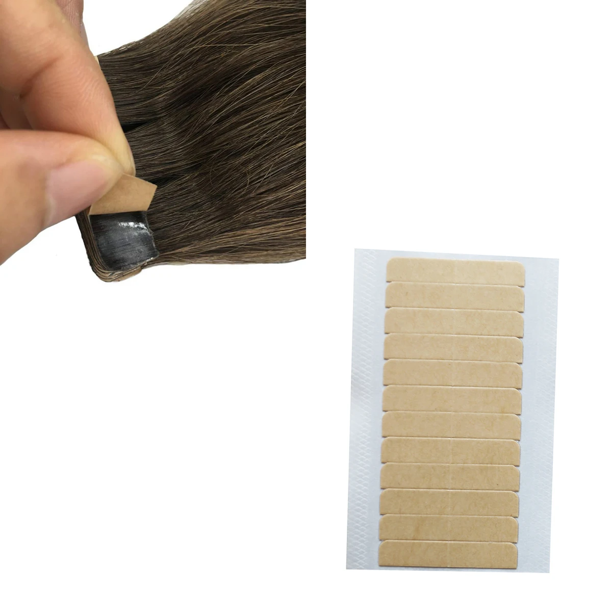 

Brown package -high quality strong double tape for skin hair weft /pu hair weft +free shipping via CPAM