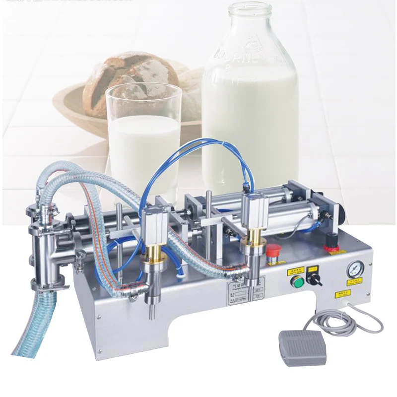 

110V 220V Double-head Liquid Filling Machine Is Suitable For The Pneumatic Filling Machine Of Milk Beverage And Beer