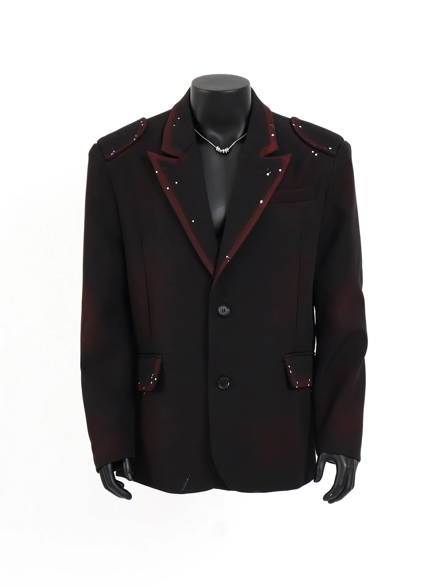 

Starlit Men's Casual Suit Jacket Patchwork Tie Dye Gradient Stylish Outerwear Trendy Youthful Long Sleeve Autumn Wear