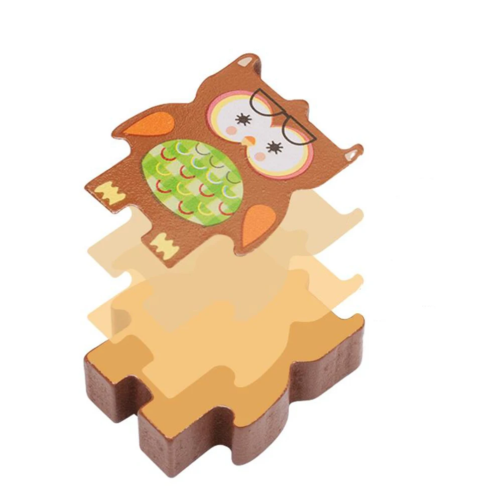 12 Teile/satz Eule Balance Holzspielzeug für Kleinkinder Holzbausteine Eltern-Kind