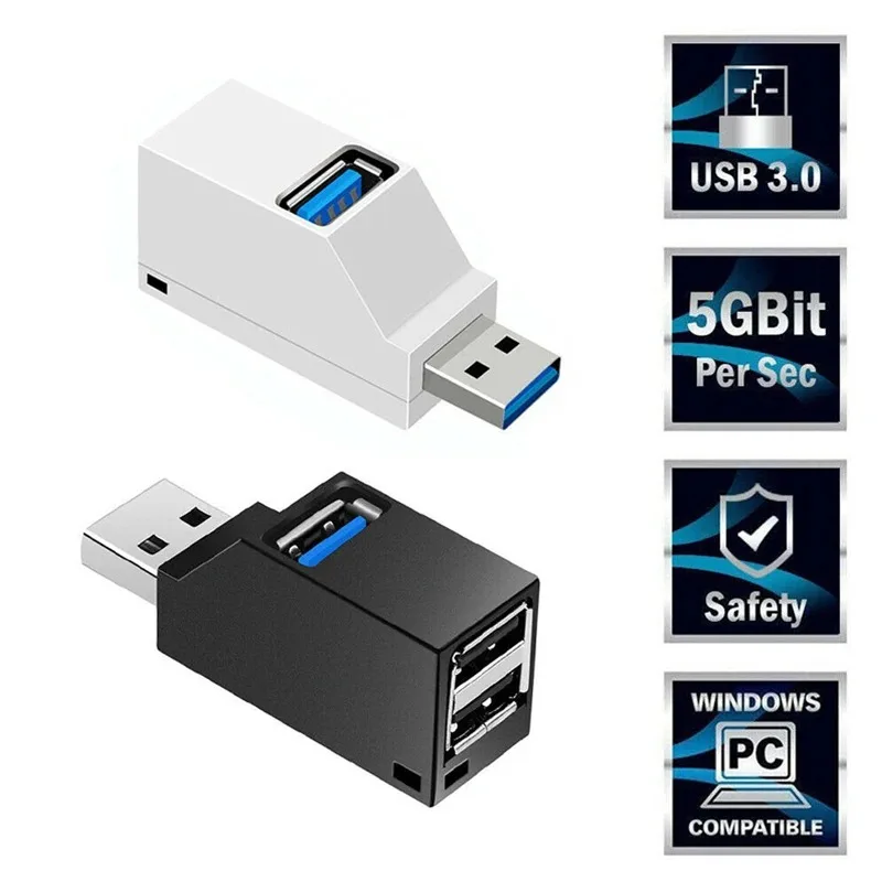 3 Ports USB 3.0 HUB USB Adapter Extender USB Splitter OTG Adapter 5Gbps High Speed U Disk Reader for Laptop Macbook Accessories