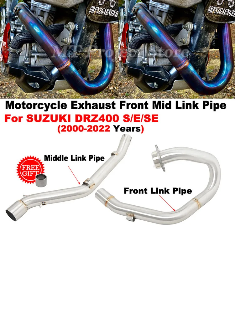 AliExpress Racing isTunt Modify Slip On For SUZUKI DRZ 400 2000 - 2022 DRZ400 S E SM DR-Z 400 DRZ400S Motorcycle Exhaust Dirt Bike Muffler Front Mid Link Pipe