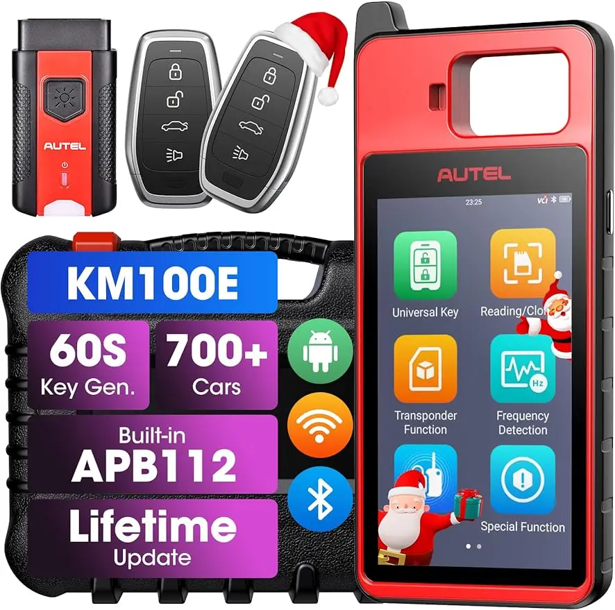 

Autel MaxiIM KM100 Key Fob Programming Tool, Autel key programmer 2024, F REE Renewal, 60S Key generation, Transponder Chip Func