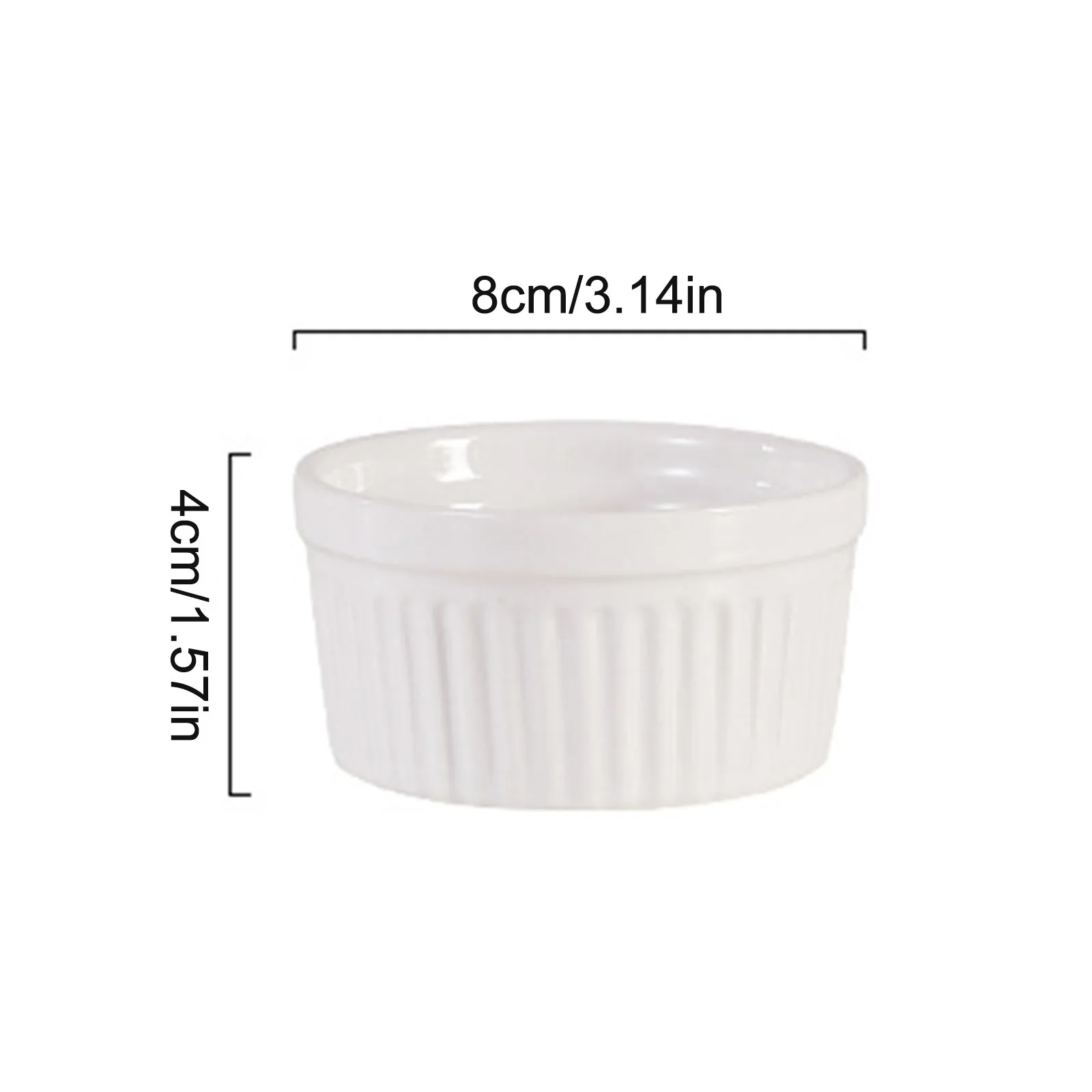 4pcs Ceramic Ramekins Bowls Oven Safe Creme Brulee Ramekins Pudding Custard Cups Souffle Ramiken Dipping Sauce Small Ceramic