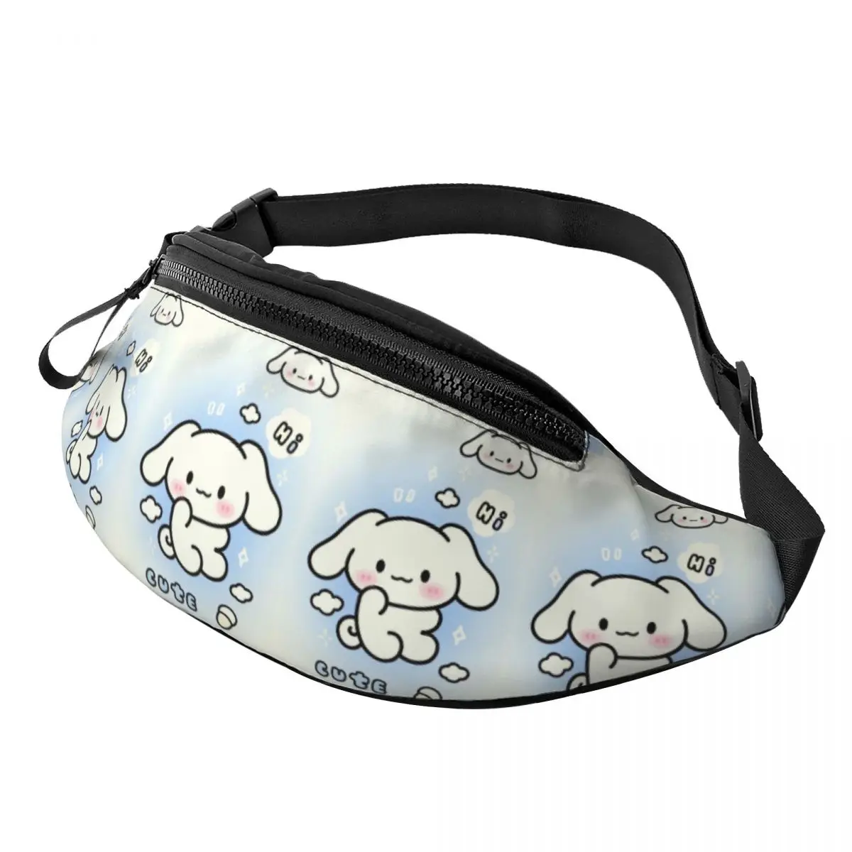 

Custom Wallpaper Cute Fanny Pack Women Men Fashion Cinnamoroll Crossbody Waist Bag for Running Phone Money Pouch