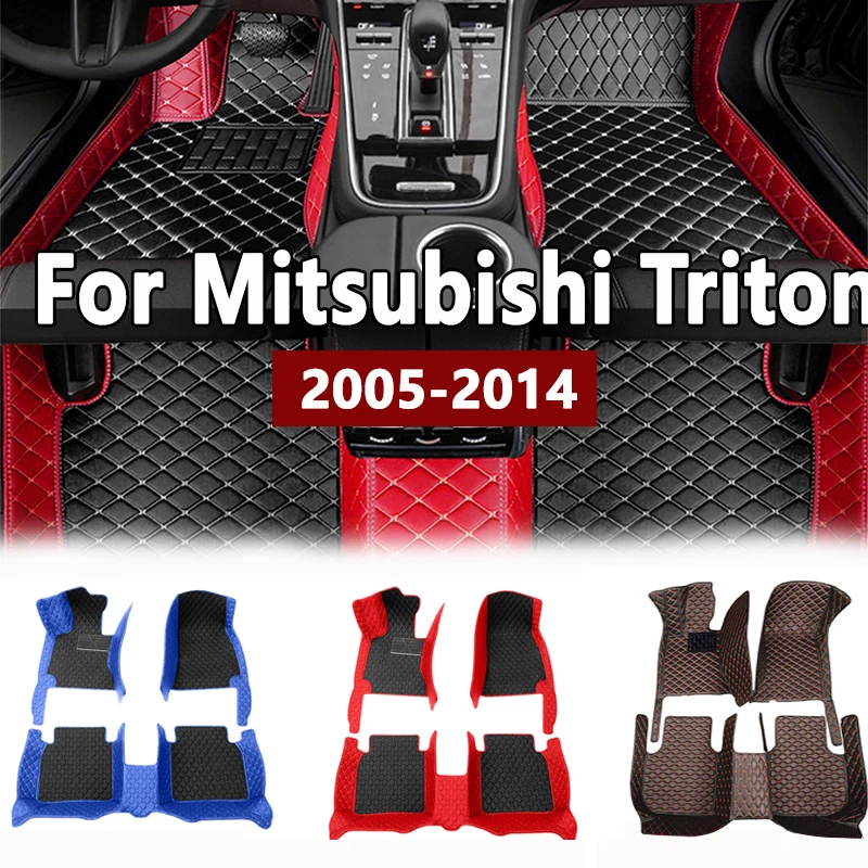 Car Mats For Mitsubishi Triton L200 Sportero Hunter Strakar KA 2005~2014 Waterproof Floor Mat Car Accessories Interior