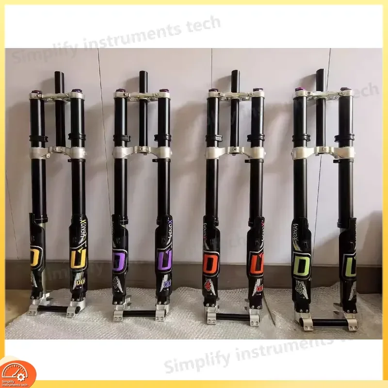 110x20mm Bike Front Fork Partial Suspension Colorful MTB Bicycle Shock Absorber Fork E-bike Accessories Replacement