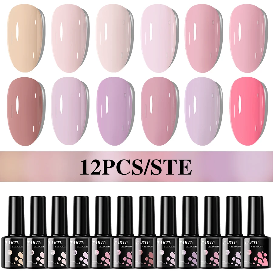 Cat Eye Gel-Nagellack-Set, 12 Stück, nackt, rosa, rot, blau, grün, braun, schwarz, Nagelgel, 12 Farben, semipermanentes Gel-Nagellack-Set, oben