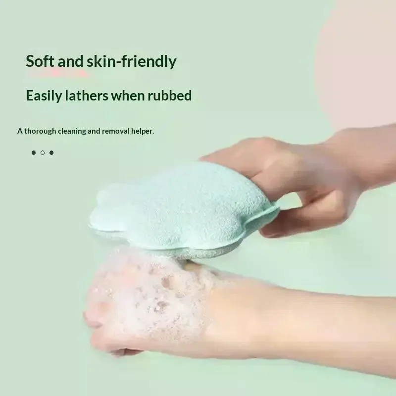 1Pcs Reusable Soft Face Cleaning Sponge Pad Face Wash Puff Glove Shape Mud Film Cleaner Facial SPA Massage Makeup Removal Tools