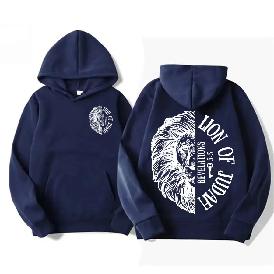 Lion of Judah Catholic Hoodie Jesus Loves You Pullover Aesthetic Christian Apparel Sweatshirts Men Women\'s Fashion Casual Hooded