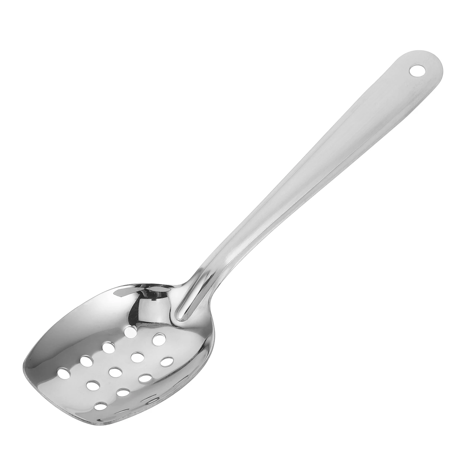 

Large 304 Steel Slotted Stainless Steel Spoon Spoon Metal Chef Holes Hotel Buffet Salad Serving Draining Kitchen Tool