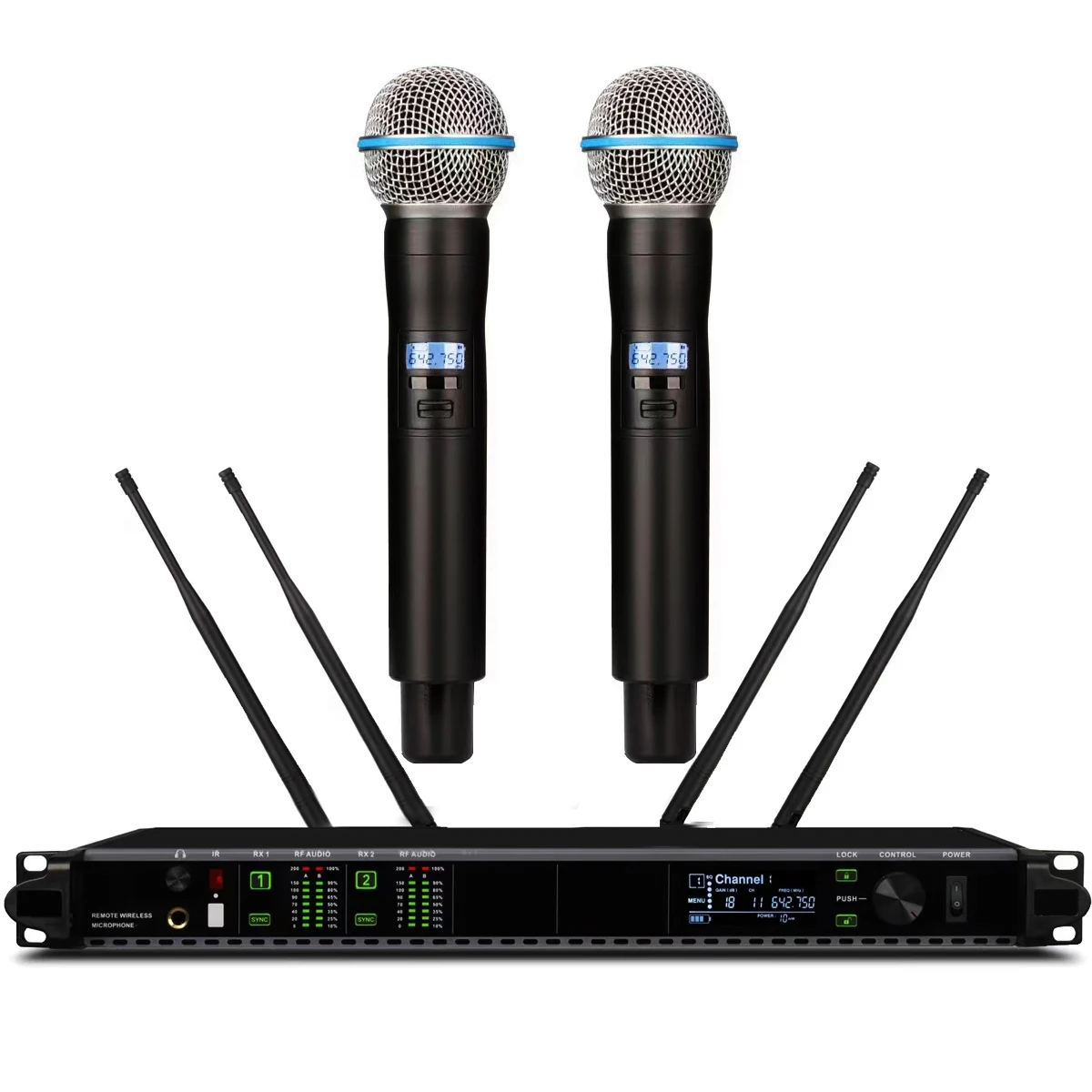 High-End Axiet AD4D Receiver Dual Channel Beta58 Wireless Karaoke Microphone System Sure Stage Live Music Performance Microfon