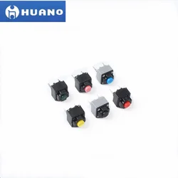 HUANO-Micro interrupteur de souris silencieux, bouton muet, rouge, noir, jaune, bleu, vert, 3 millions, rose, 10 millions de temps, 6x6x7.3mm, lot de 10 pièces