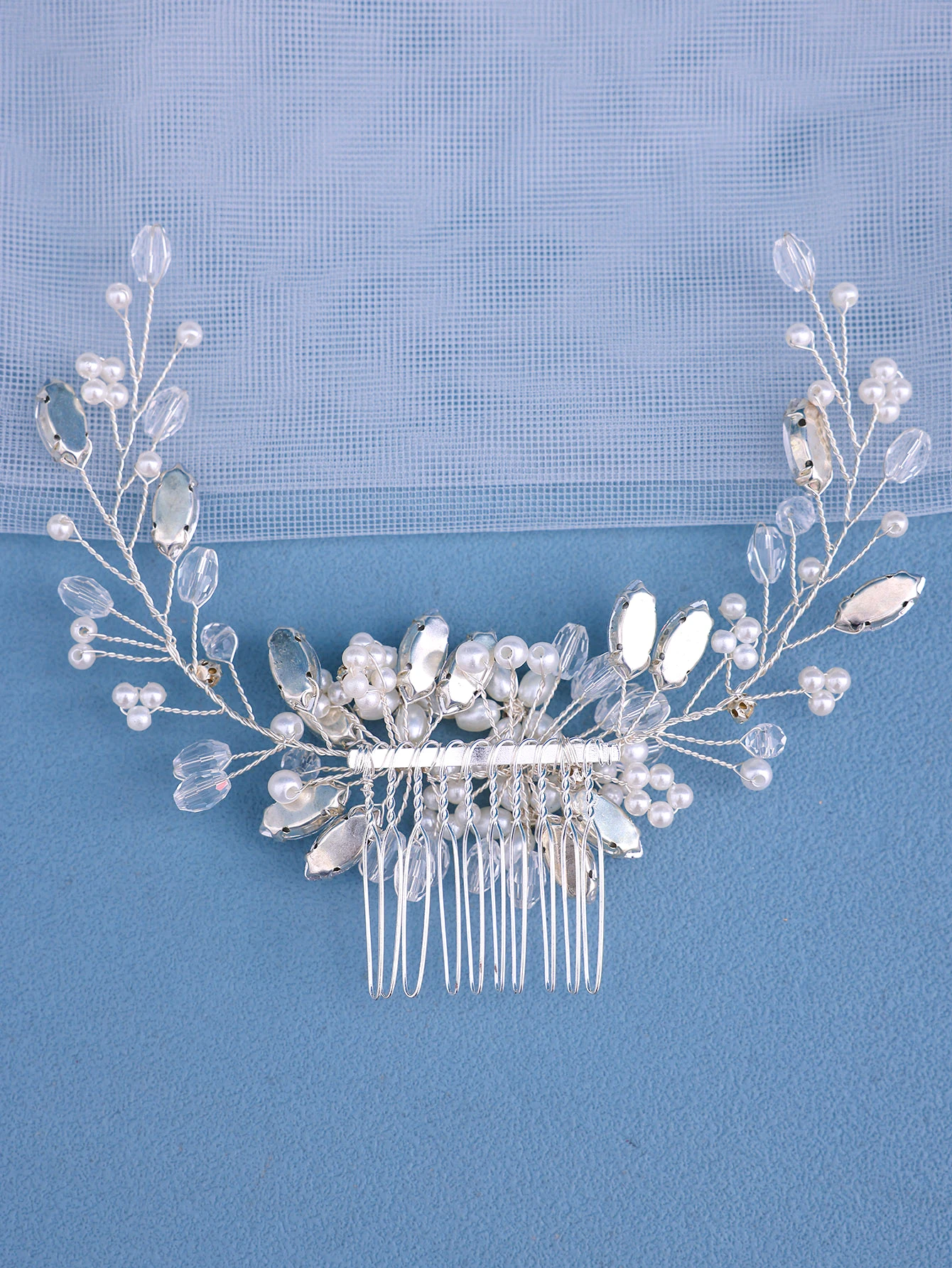 Bride Wedding Hair Combs White Simulated Pearl Hairpins Side Clips for Women Girls Bridal Hair Styling Jewelry Festival gifts image 5