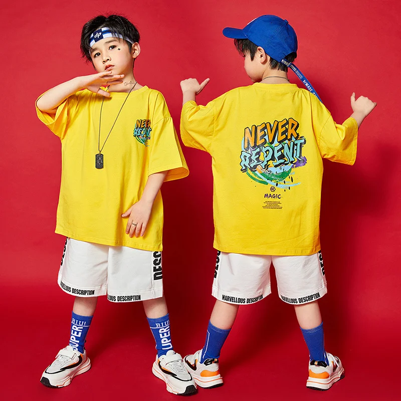 Children's performance clothes, hip-hop suit, national fashion, boys' hip-hop, fashion brand, girls' clothes, jazz dance, runway