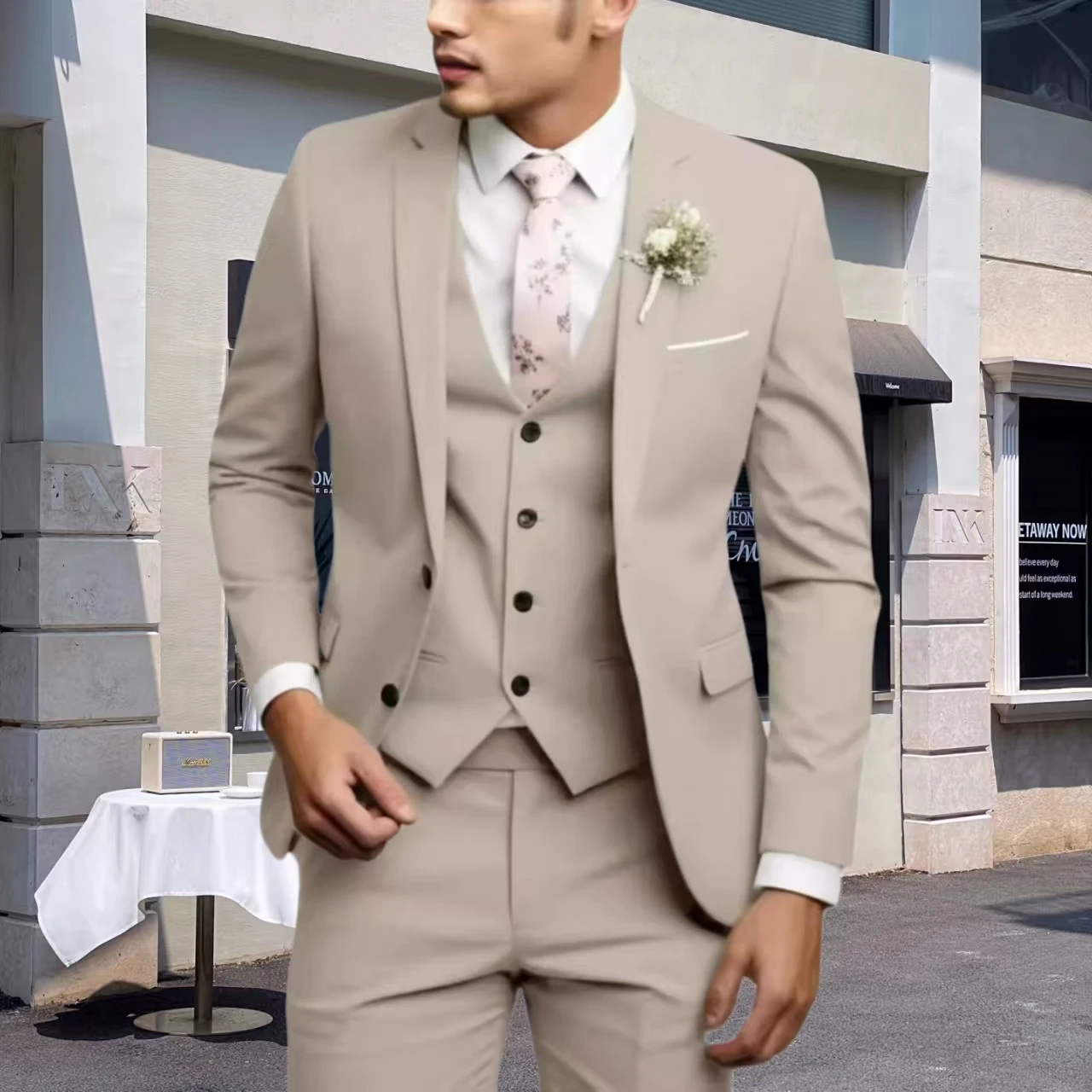 

Men Suits Man Clothing Sale Carnivals Men Teal Green Suit for Men Customize Business Activities Stage Costume Summer Beach